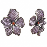 Boucles Purple Iris coeur grenadine