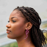 Boucles Serpent Rubis