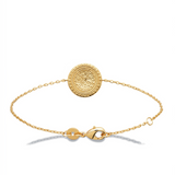 Bracelet Médaille Gravée en Plaqué Or