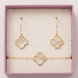 Coffret Fleur Nouvelle Or - boucle et bracelet