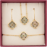 Coffret Fleur Nouvelle Or et Nacre Grise - Trio