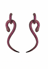 Boucles Serpent Rubis