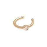 Bague d'oreille strass en plaqué or, vue 3