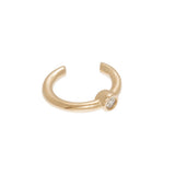 Bague d'oreille strass en plaqué or, vue 4