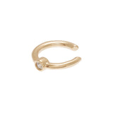 Bague d'oreille strass en plaqué or, vue 2