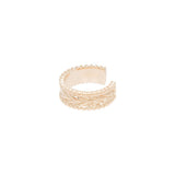 Bague d'oreille flèches et billes en plaqué or