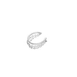 Bague d'oreille chaînes en argent