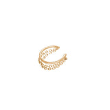 Bague d'oreille chaînes en plaqué or