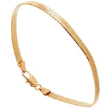 Bracelet maille serpent plate en plaqué or