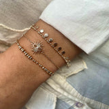 Bracelet Rythme précieux en plaqué or, vue 2
