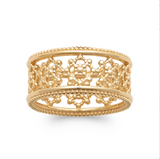 Bague dentelle en plaqué or