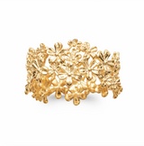 Bague flower en plaqué or, vue 4