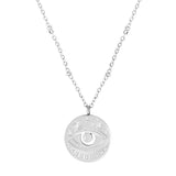 Collier œil étoilé en acier