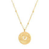 Collier œil étoilé en doré