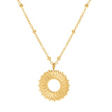Collier Sun Flower en doré