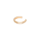 Bague d'oreille couronne en plaqué or