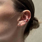 Bague d'oreille zircons en argent, vue 3