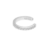 Bague d'oreille zircons en argent