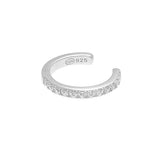 Bague d'oreille zircons en argent, vue 2