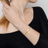 Bracelet multirangs snake et étoile en doré, vue 2