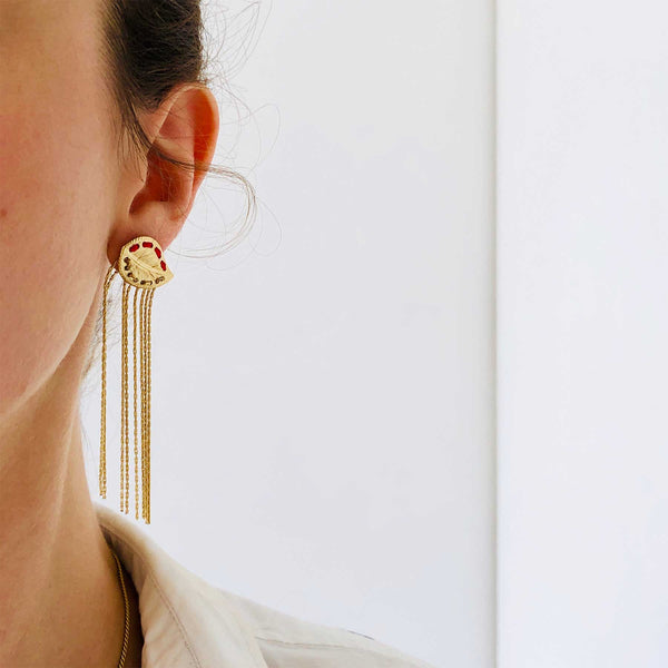 boucles d'oreilles pendantes fantaisie made in Paris
