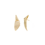 boucles d'oreilles twins naode paris plaqué or design ailes 