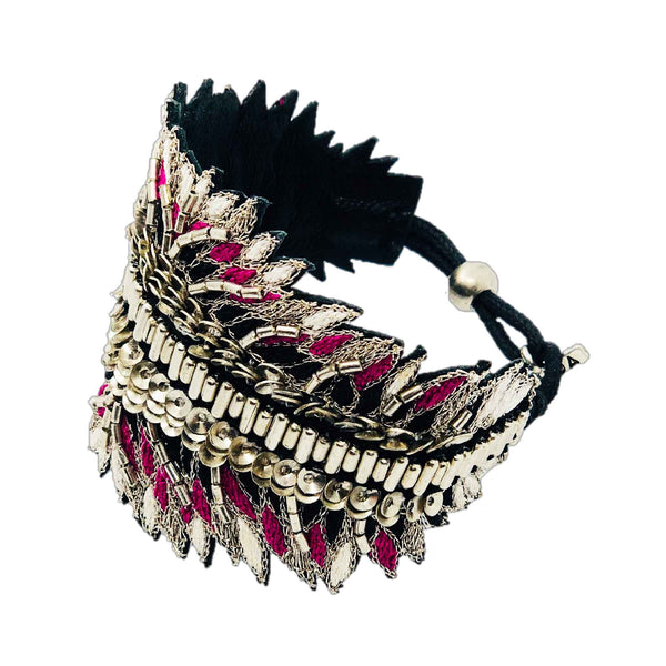 bracelet indien nahua accessories modèle felicity coloris raspberry