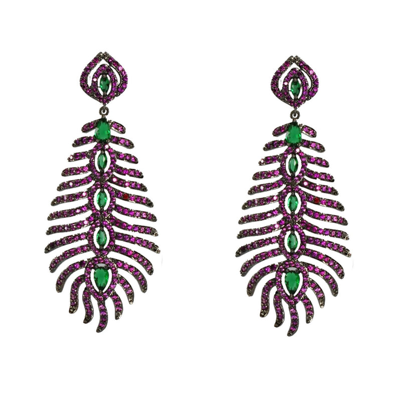 Boucles Plumes Rubis