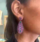 Boucles Plumes Rubis